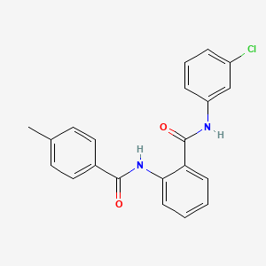 molecular formula C21H17ClN2O2 B4208395 N~1~-(3-Chlorophenyl)-2-[(4-methylbenzoyl)amino]benzamide 