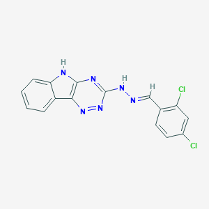 molecular formula C16H10Cl2N6 B420841 N-(2,4-Dichloro-benzylidene)-N'-(9H-1,3,4,9-tetraaza-fluoren-2-yl)-hydrazine 