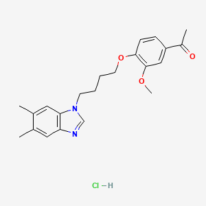 1-[4-[4-(5,6-Dimethylbenzimidazol-1-yl)butoxy]-3-methoxyphenyl]ethanone;hydrochloride