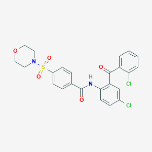 molecular formula C24H20Cl2N2O5S B420842 N-[4-chloro-2-(2-chlorobenzoyl)phenyl]-4-(4-morpholinylsulfonyl)benzamide 
