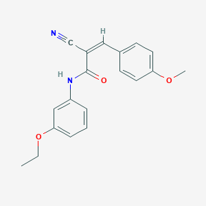 molecular formula C19H18N2O3 B420844 2-cyano-N-(3-ethoxyphenyl)-3-(4-methoxyphenyl)acrylamide CAS No. 320367-79-1