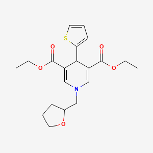 molecular formula C20H25NO5S B4208447 diethyl 1-(tetrahydro-2-furanylmethyl)-4-(2-thienyl)-1,4-dihydro-3,5-pyridinedicarboxylate 