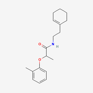 N-[2-(cyclohexen-1-yl)ethyl]-2-(2-methylphenoxy)propanamide