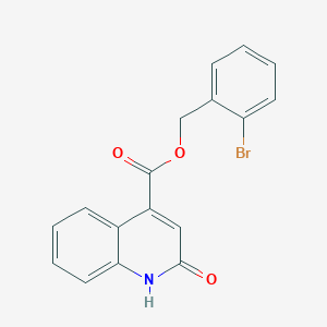 molecular formula C17H12BrNO3 B4208452 2-bromobenzyl 2-hydroxy-4-quinolinecarboxylate 