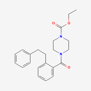 ethyl 4-[2-(2-phenylethyl)benzoyl]-1-piperazinecarboxylate