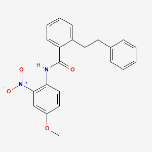 molecular formula C22H20N2O4 B4208472 N-(4-methoxy-2-nitrophenyl)-2-(2-phenylethyl)benzamide 