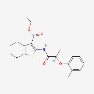 Ethyl 2-[2-(2-methylphenoxy)propanoylamino]-4,5,6,7-tetrahydro-1-benzothiophene-3-carboxylate