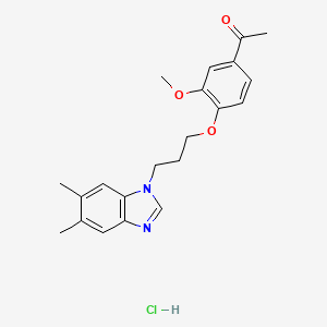 1-[4-[3-(5,6-Dimethylbenzimidazol-1-yl)propoxy]-3-methoxyphenyl]ethanone;hydrochloride