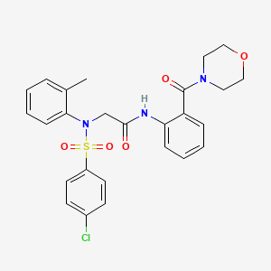 N~2~-[(4-chlorophenyl)sulfonyl]-N~2~-(2-methylphenyl)-N~1~-[2-(4-morpholinylcarbonyl)phenyl]glycinamide