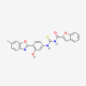 N-({[3-hydroxy-4-(6-methyl-1,3-benzoxazol-2-yl)phenyl]amino}carbonothioyl)-1-benzofuran-2-carboxamide