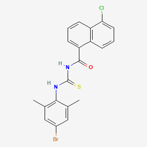 N-{[(4-bromo-2,6-dimethylphenyl)amino]carbonothioyl}-5-chloro-1-naphthamide