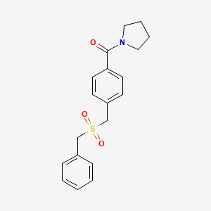 {4-[(Benzylsulfonyl)methyl]phenyl}(1-pyrrolidinyl)methanone