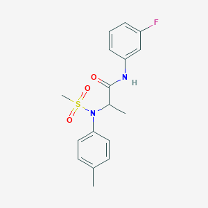 N~1~-(3-fluorophenyl)-N~2~-(4-methylphenyl)-N~2~-(methylsulfonyl)alaninamide