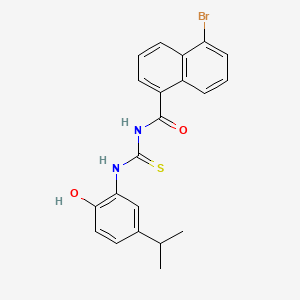 5-bromo-N-{[(2-hydroxy-5-isopropylphenyl)amino]carbonothioyl}-1-naphthamide