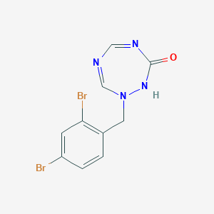 molecular formula C10H8Br2N4O B420853 2-[(2,4-dibromophenyl)methyl]-1H-1,2,4,6-tetrazepin-7-one 