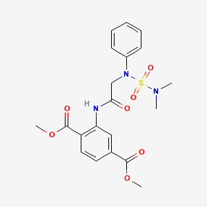 1,4-DIMETHYL 2-{2-[(DIMETHYLSULFAMOYL)(PHENYL)AMINO]ACETAMIDO}BENZENE-1,4-DICARBOXYLATE