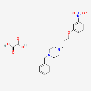 1-Benzyl-4-[3-(3-nitrophenoxy)propyl]piperazine;oxalic acid