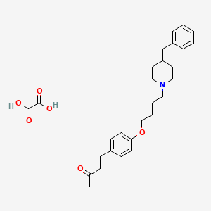 molecular formula C28H37NO6 B4208576 4-{4-[4-(4-benzyl-1-piperidinyl)butoxy]phenyl}-2-butanone oxalate 