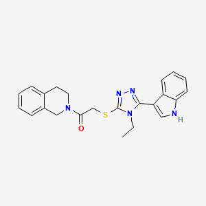 2-({[4-ethyl-5-(1H-indol-3-yl)-4H-1,2,4-triazol-3-yl]thio}acetyl)-1,2,3,4-tetrahydroisoquinoline