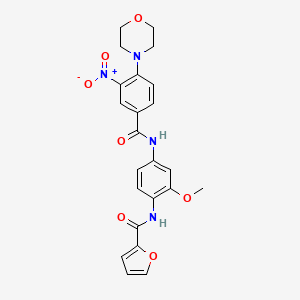 N-(2-methoxy-4-{[4-(4-morpholinyl)-3-nitrobenzoyl]amino}phenyl)-2-furamide