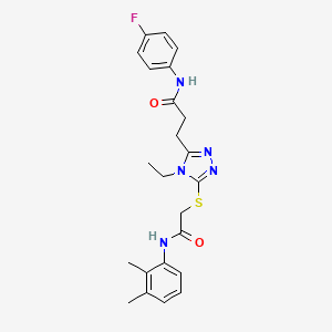 3-[5-({2-[(2,3-dimethylphenyl)amino]-2-oxoethyl}sulfanyl)-4-ethyl-4H-1,2,4-triazol-3-yl]-N-(4-fluorophenyl)propanamide