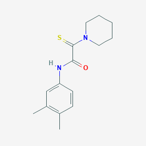 N-(3,4-dimethylphenyl)-2-(1-piperidinyl)-2-thioxoacetamide