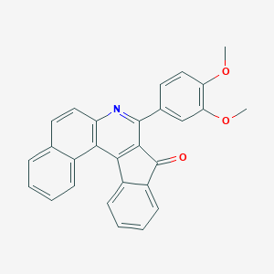 molecular formula C28H19NO3 B420862 8-(3,4-dimethoxyphenyl)-9H-benzo[f]indeno[2,1-c]quinolin-9-one 