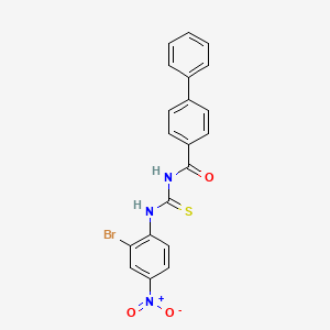 N-{[(2-bromo-4-nitrophenyl)amino]carbonothioyl}-4-biphenylcarboxamide