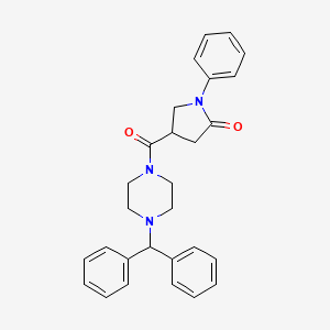 4-[(4-Benzhydrylpiperazino)carbonyl]-1-phenyl-2-pyrrolidinone