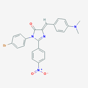 molecular formula C24H19BrN4O3 B420864 3-(4-bromophenyl)-5-[4-(dimethylamino)benzylidene]-2-{4-nitrophenyl}-3,5-dihydro-4H-imidazol-4-one 