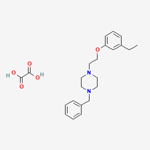 1-Benzyl-4-[2-(3-ethylphenoxy)ethyl]piperazine;oxalic acid