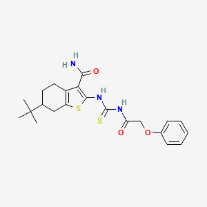 6-tert-butyl-2-({[(phenoxyacetyl)amino]carbonothioyl}amino)-4,5,6,7-tetrahydro-1-benzothiophene-3-carboxamide