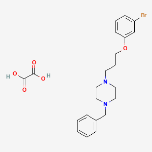 molecular formula C22H27BrN2O5 B4208643 1-Benzyl-4-[3-(3-bromophenoxy)propyl]piperazine;oxalic acid 