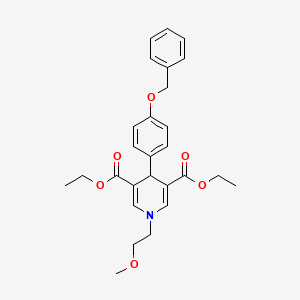 diethyl 4-[4-(benzyloxy)phenyl]-1-(2-methoxyethyl)-1,4-dihydro-3,5-pyridinedicarboxylate