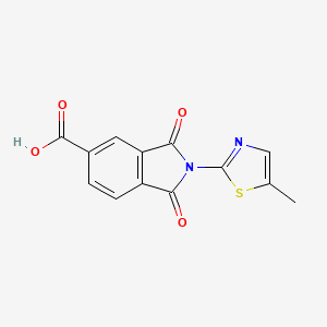 molecular formula C13H8N2O4S B4208667 2-(5-methyl-1,3-thiazol-2-yl)-1,3-dioxo-5-isoindolinecarboxylic acid 