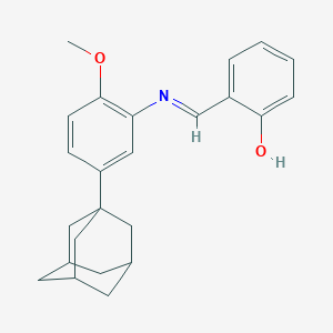 molecular formula C24H27NO2 B420869 2-({[5-(1-Adamantyl)-2-methoxyphenyl]imino}methyl)phenol 