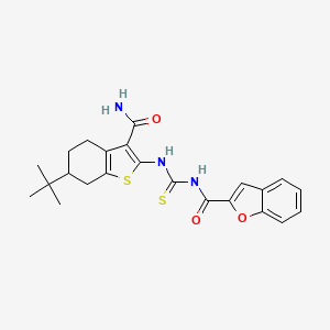 N-({[3-(aminocarbonyl)-6-tert-butyl-4,5,6,7-tetrahydro-1-benzothien-2-yl]amino}carbonothioyl)-1-benzofuran-2-carboxamide