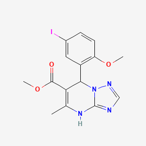 methyl 7-(5-iodo-2-methoxyphenyl)-5-methyl-4,7-dihydro[1,2,4]triazolo[1,5-a]pyrimidine-6-carboxylate