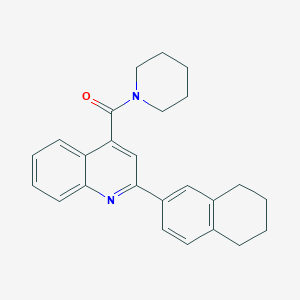 molecular formula C25H26N2O B4208712 Piperidino[2-(5,6,7,8-tetrahydro-2-naphthalenyl)-4-quinolyl]methanone 