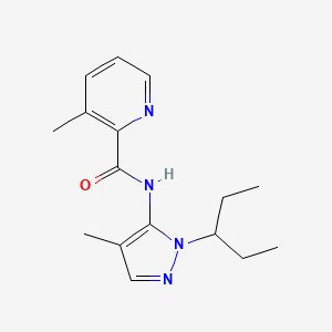 N-[1-(1-ethylpropyl)-4-methyl-1H-pyrazol-5-yl]-3-methylpyridine-2-carboxamide