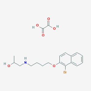 1-[4-(1-Bromonaphthalen-2-yl)oxybutylamino]propan-2-ol;oxalic acid