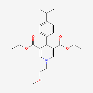 molecular formula C23H31NO5 B4208734 diethyl 4-(4-isopropylphenyl)-1-(2-methoxyethyl)-1,4-dihydro-3,5-pyridinedicarboxylate 