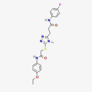 3-[5-({2-[(4-ethoxyphenyl)amino]-2-oxoethyl}sulfanyl)-4-methyl-4H-1,2,4-triazol-3-yl]-N-(4-fluorophenyl)propanamide