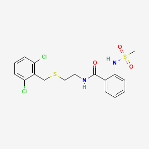 N-{2-[(2,6-dichlorobenzyl)thio]ethyl}-2-[(methylsulfonyl)amino]benzamide