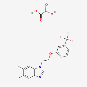 5,6-Dimethyl-1-[2-[3-(trifluoromethyl)phenoxy]ethyl]benzimidazole;oxalic acid