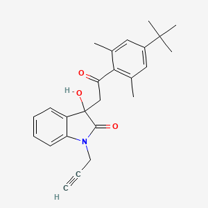 molecular formula C25H27NO3 B4208772 3-[2-(4-tert-butyl-2,6-dimethylphenyl)-2-oxoethyl]-3-hydroxy-1-(prop-2-yn-1-yl)-1,3-dihydro-2H-indol-2-one 