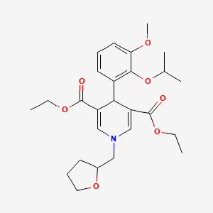 Diethyl 4-[3-methoxy-2-(propan-2-yloxy)phenyl]-1-(tetrahydrofuran-2-ylmethyl)-1,4-dihydropyridine-3,5-dicarboxylate