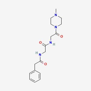 molecular formula C17H24N4O3 B4208797 N~1~-(2-{[2-(4-Methylpiperazino)-2-oxoethyl]amino}-2-oxoethyl)-2-phenylacetamide 