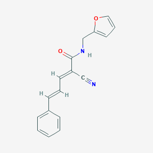 molecular formula C17H14N2O2 B420882 2-cyano-N-(2-furylmethyl)-5-phenyl-2,4-pentadienamide 