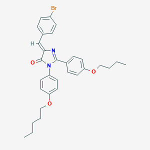 molecular formula C31H33BrN2O3 B420883 5-(4-bromobenzylidene)-2-(4-butoxyphenyl)-3-[4-(pentyloxy)phenyl]-3,5-dihydro-4H-imidazol-4-one 